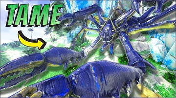 ARK KARKINOS TRAP | How to tame karkinos crystal isles | Crystal Isles Console