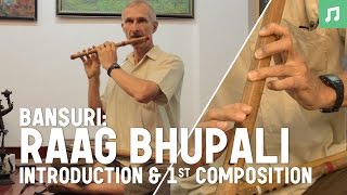 Video thumbnail of "Learn how to play the bansuri: Raag : bhupali - part 1 - 1st composition"