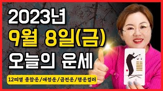 2023년 9월 8일 (금) 오늘의 운세  종합운•애정운•금전운•행운컬러