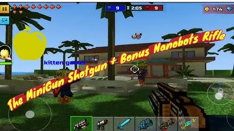 Pixel Gun 3D The Minigun Shotgun + BONUS:Nanobots Rifle