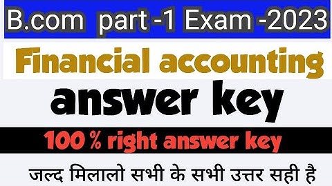 lnmu b.com part 1 financial account true and false answer key 2023 bcom part 1 account answer key 23