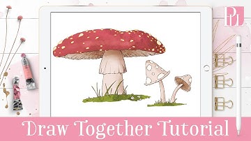 How to Draw Toadstools and Mushrooms - Step by Step Procreate Tutorial