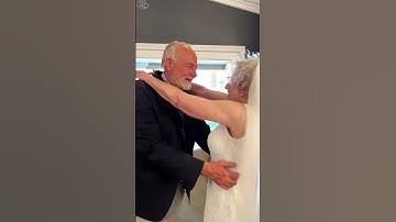 When he saw me in my wedding dress again 🥰#foryou #happy #love #weedingdress