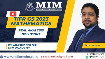 Deep Dive Into Real Analysis Questions For Tifr GS 2023: Let