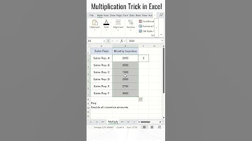 Multiplication Trick in Excel