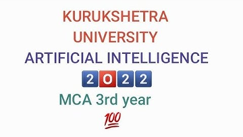 2022 Artificial Intelligence| question paper #kuk #dde #pyqs #question