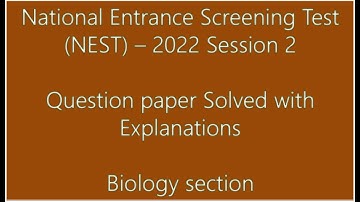 NEST 2022 Session 2 question paper/IIT JAM/CUCET/NEET