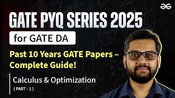 GATE 2024: Data Science & AI - Calculus & Optimization Practice + PYQs (Part 1) | GfG GATE