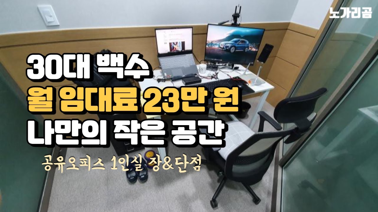 30대 백수 공유오피스 1인실 장\u0026단점, 비용 체험기 1인사무실 창업