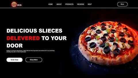 How to Create Pizza Website Using HTML & CSS | Fast Code