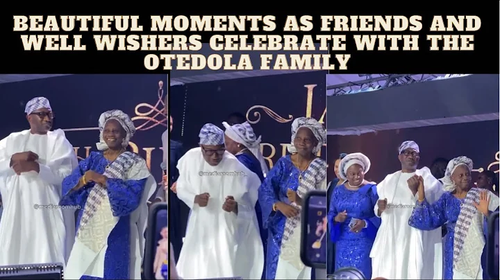 Femi Otedola’s Mums Glamorous Birthday Celebration| Femi Otedola, Mum and Cuppy on the dance floor
