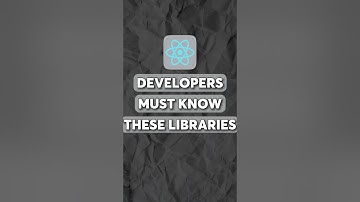 6 Libraries a React Developer must know ! |#reactjs #webdevelopment #library