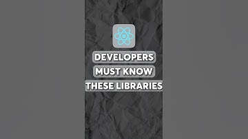 6 Libraries a React Developer must know ! |#reactjs #webdevelopment #library