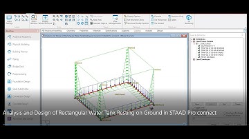 Analysis and Design of Rectangular Water Tank Resting on Ground in STAAD Pro connect