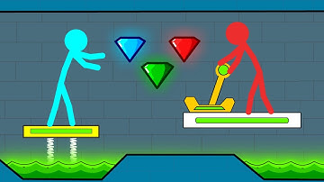 Watergirl and Fireboy - Stickman Animation | Part 7 | Axis Animation