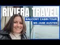 Riviera travel balcony cruise cabin tour  ms jane austen