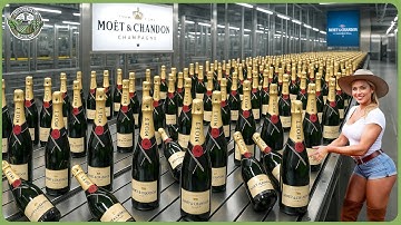 How Million Bottles of Champagne Are Made - Inside Luxurious Champagne Processing & Grape Harvesting