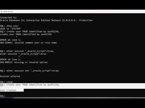 Creating User in