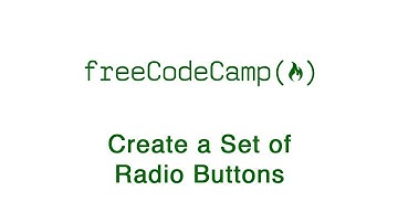 Basic HTML and HTML5: Create a Set of Radio Buttons | freeCodeCamp