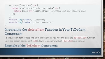 How to Access and Delete Items from Your To-Do List in React with deleteItem Function