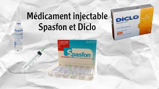 الأدوية الاكثر استخداما في المستشفيات  médicament injectable Spasfon et Diclo