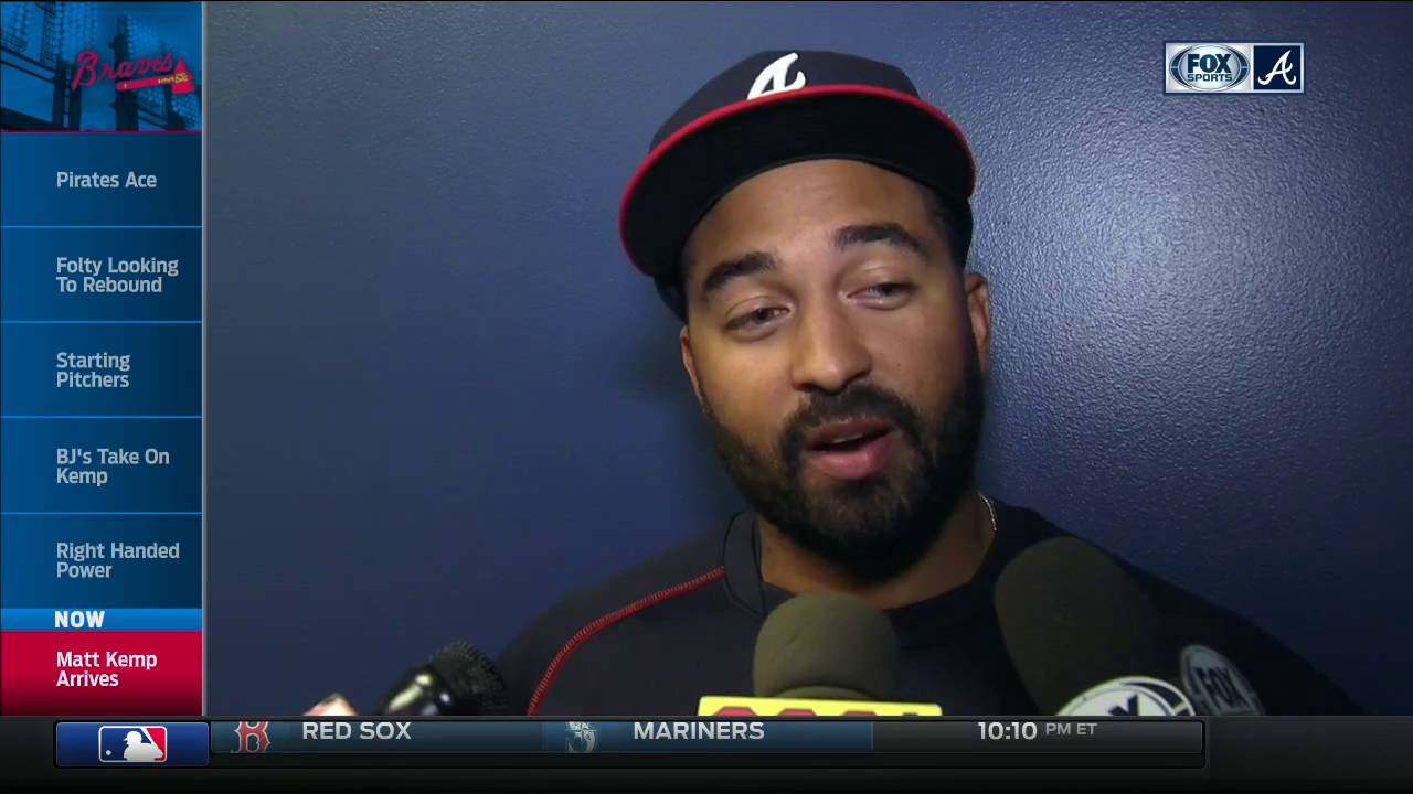 Matt Kemp fired up to be with the Atlanta Braves 