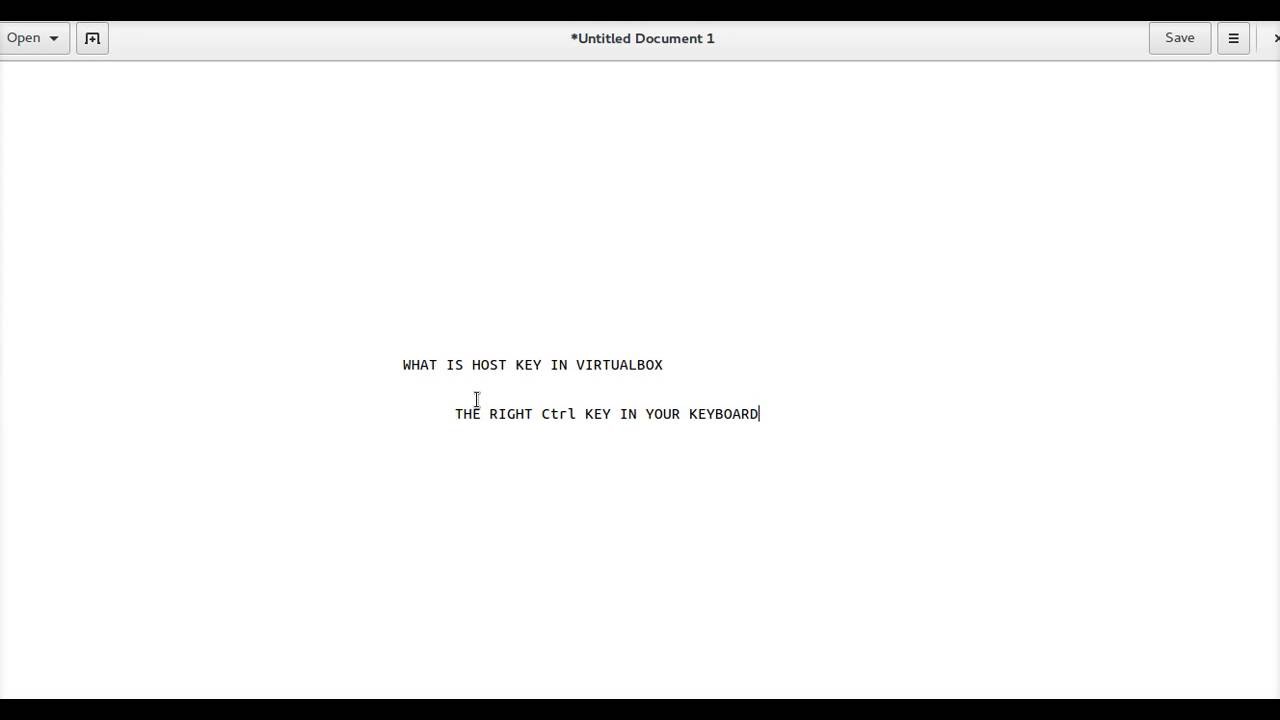 what you mean by host key in virtualbox