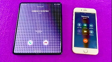 iPhone 6 vs Samsung Z fold 3 optical illusion incoming call & outgoing call