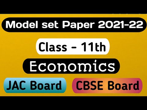 Class 11 Economics S.A. 1 paper 2021 | Set -2 | Class 11 Model set of Economics | JAC board