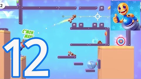 Rocket Buddy - Gameplay Walkthrough Part 12 - Multi Cannon Completed levels 81-90 (iOS, Android)