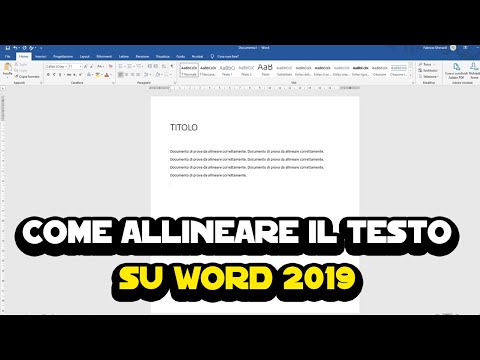 Video: Come Allineare Un Foglio In Word