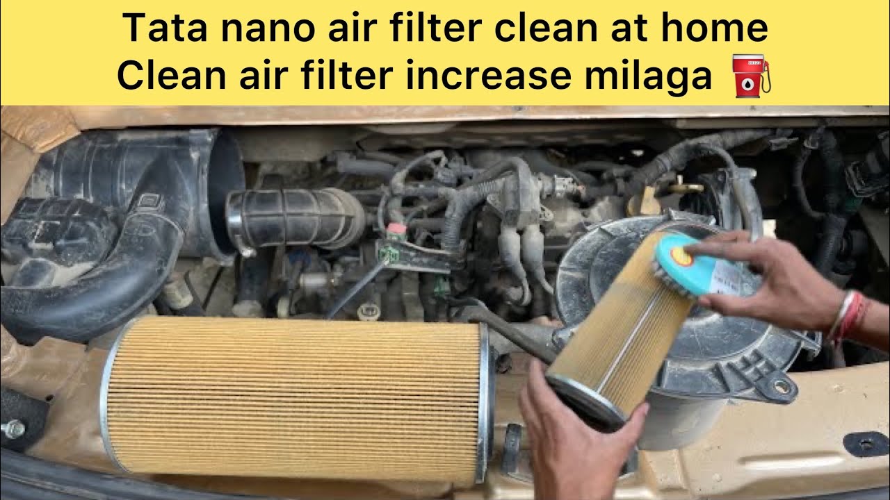 Tata Nano Air Filter Cleaning At Home full Detailing YouTube