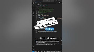How to use the OpenAI API in Python? #coding  #python  #openai #ai