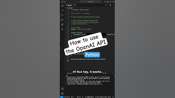 How to use the OpenAI API in Python? #coding  #python  #openai #ai