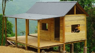 Building a Wooden House (CABIN), close the house's wall paneling | Hoang Huong