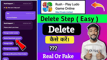 Rush App Me Account Delete Kaise kare || how to delete rush app account ||Delete Account in rush app