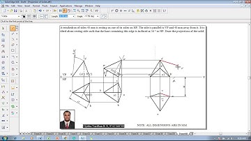 Example 40 on Projection of Solids