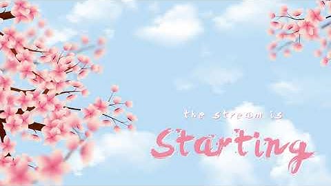 Sakura Animated Overlay, Cherry Blossom Twitch Overlay, Pink and Blue Stream Overlay Package