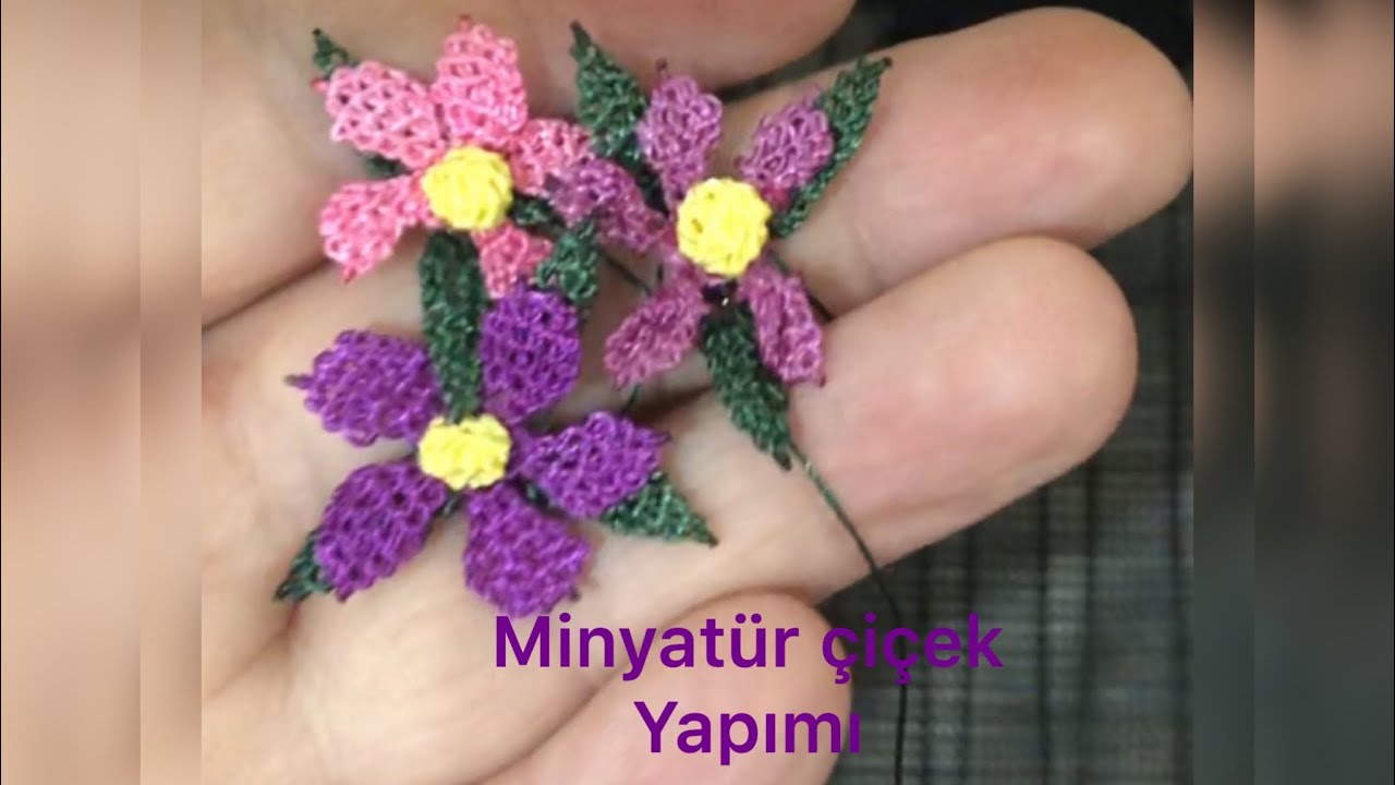 İğne oyası çiçek yapımı anlatımlı