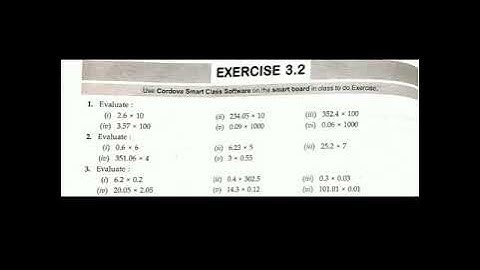 #Decimals.  Multiplication of decimals  Ex- 3.2  Class 7