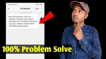 Dear SBI Customare This is an Advance intimation of inward Remittance Please contact branch 2021