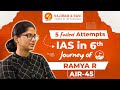 5 failed attempts ias in 6th journey of ramya r air 45 upsc cse 2023 topper  vajiram and ravi