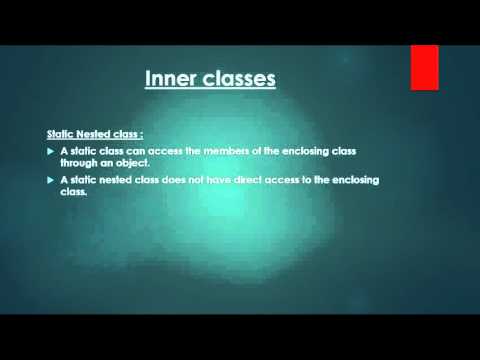 java tutorial for beginners 40 Inner classes in java