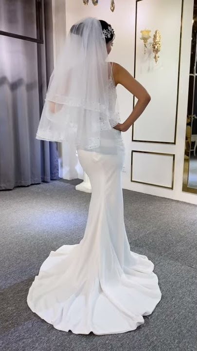 NS3967 Spandex sheath summer beach wedding dress 2020 Sexy wedding gown