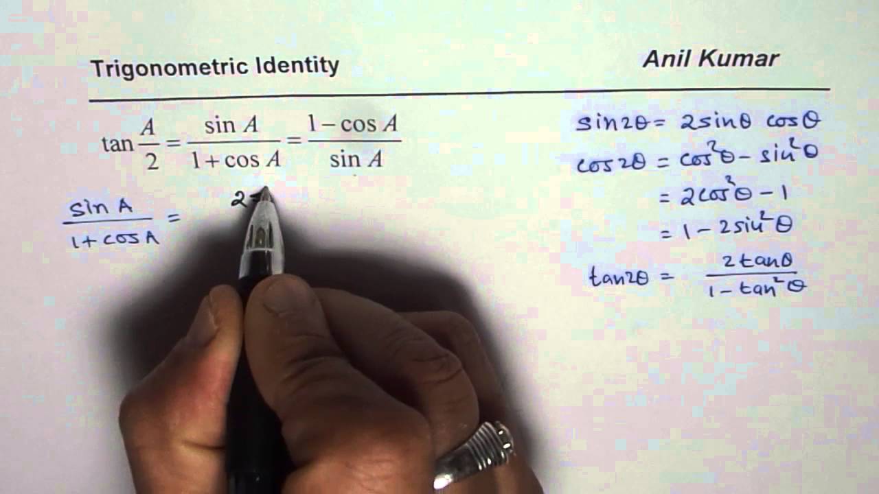 How To Write Double Angle Formula Sin 2x In Terms Of Tan X Youtube How To Write Double Angle Formula Sin 2x In Terms Of Tan X Youtube