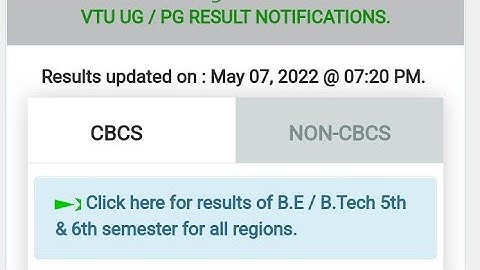 vtu 5th and 6th sem results announced | vtu results 2022