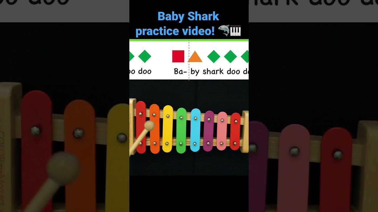 Baby Shark Easy Piano And Xylophone Practice Video 
