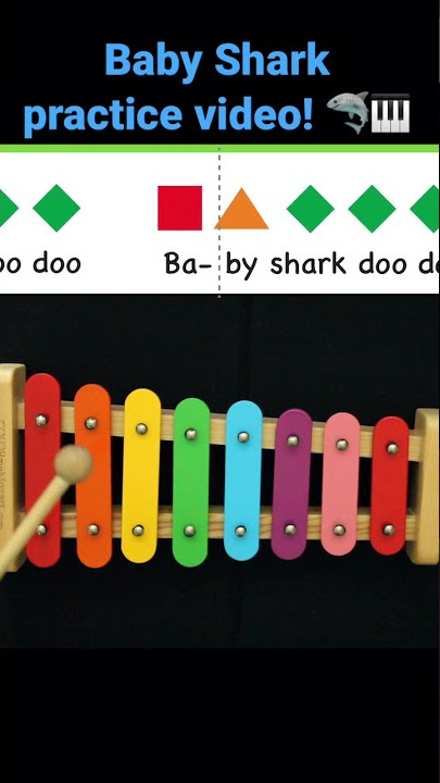 Baby Shark Easy Piano and Xylophone Practice Video 🦈🎹