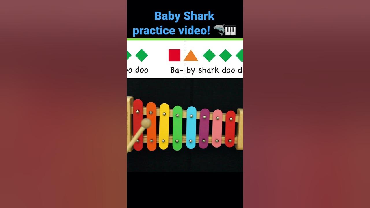 Baby Shark Easy Piano and Xylophone Practice Video 🦈🎹