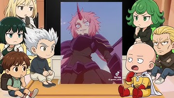 One punch man react to Milim nava as New hero | rimuru tempest | slime | saitama | Gacha life